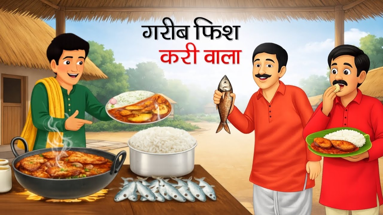 मसालेदार फिश करी | Masaledar Fish Curry | Hindi Story | Hindi Kahani | Cartoon | Food Kahaniyan