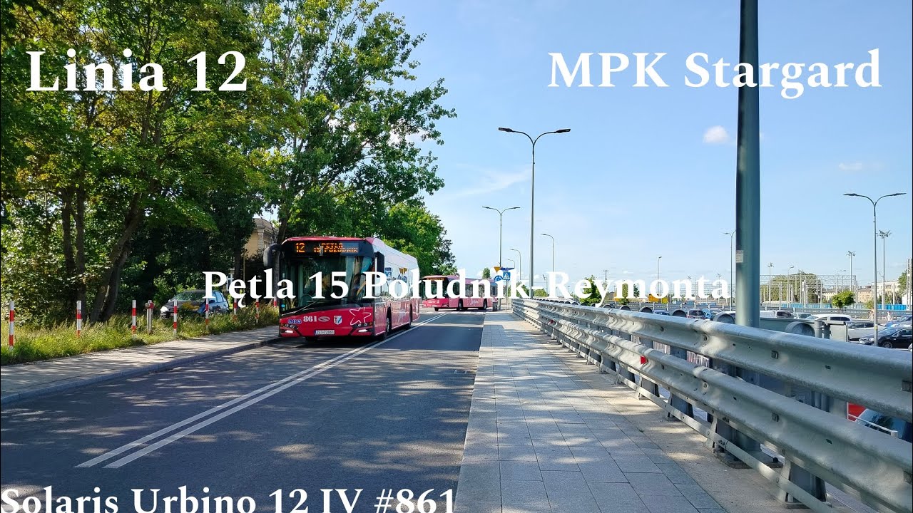 Stargard Linia 12 Pętla 15 Południk-Reymonta Solaris Urbino 12 IV #861