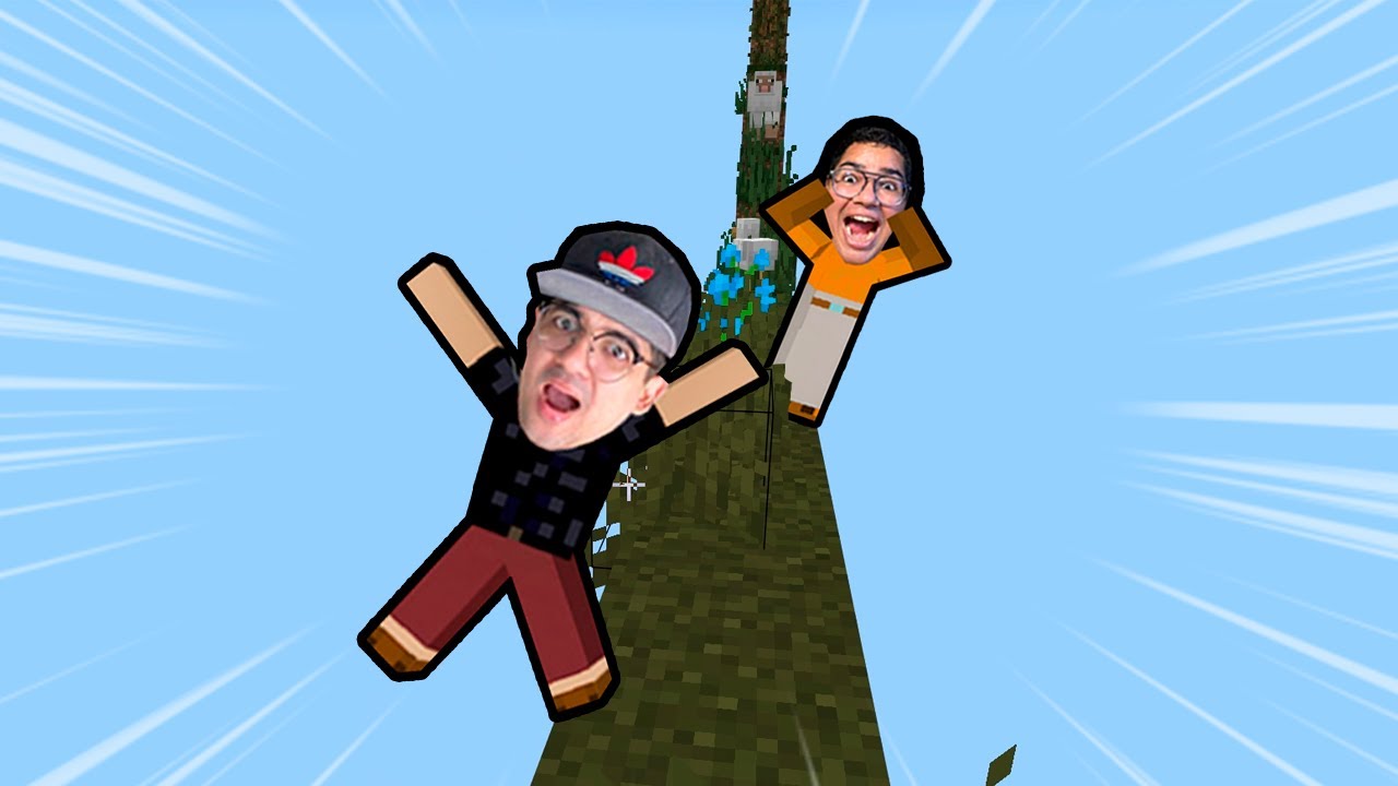 TEMOS QUE SOBREVIVER EM CIMA DE UMA LINHA RETA NO MINECRAFT!