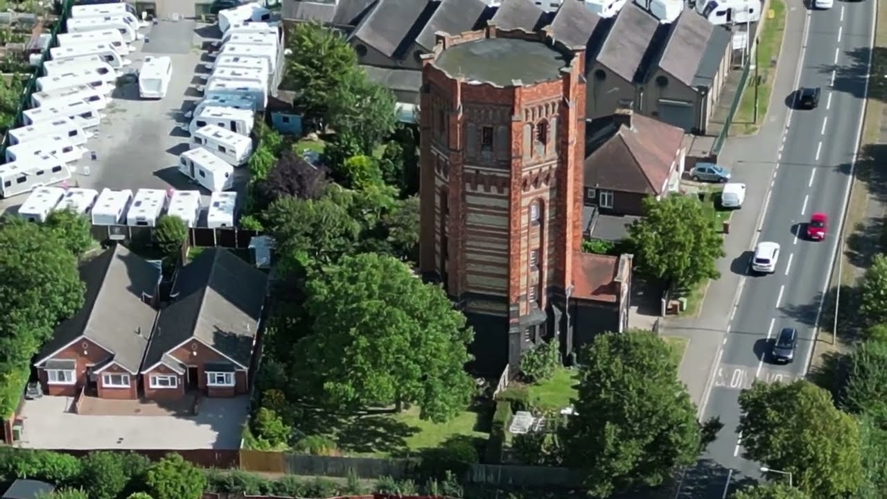 Finedon Water Tower c 1904 Drone Footage