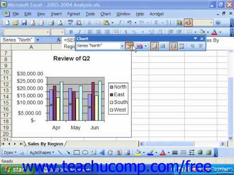 Excel 2003 Tutorial The Chart Toolbar Microsoft Training Lesson 21.3