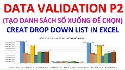 P2.Tạo list danh sách sổ xuống để chọn trong excel | Creat Drop down list Validation | WowIsee