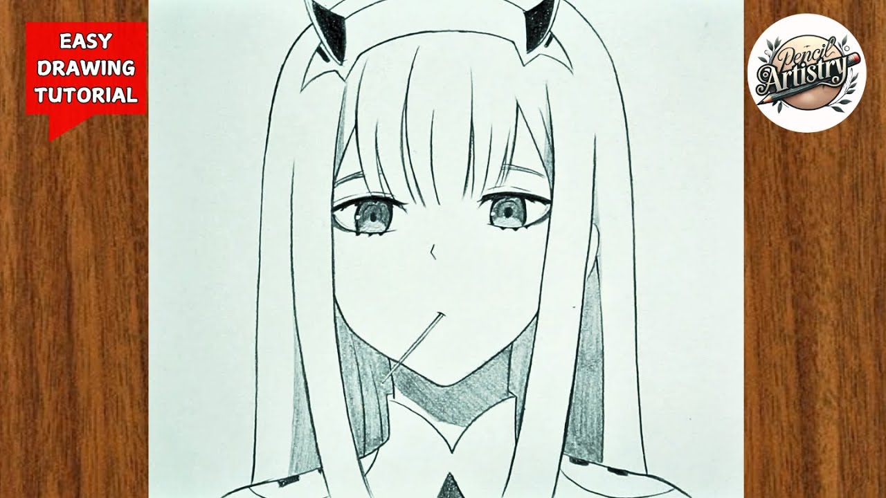 How to Draw ZERO TWO for beginners | Drawing ZERO TWO step by step