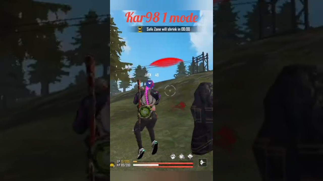 Br Rank mode 😄kar98 sniper challenge to kill in freefire