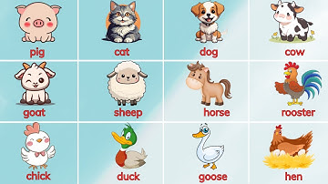 Dạy bé học tiếng Anh các Con vật trong nông trại vui vẻ | Animals | Oh Vui Kids