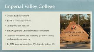 Workforce Development Model Imperial Valley