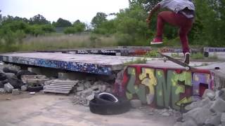 AMAZING Skater Does Insane Kickflip Down HUGE Rockgap - Kickflip Trick Process Commit