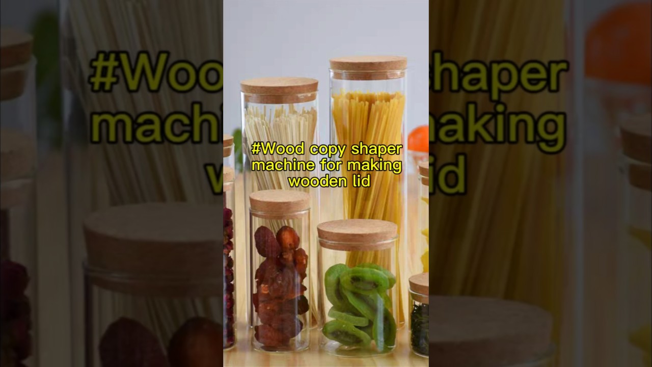 Wood copy shaper machine for making wooden lid 