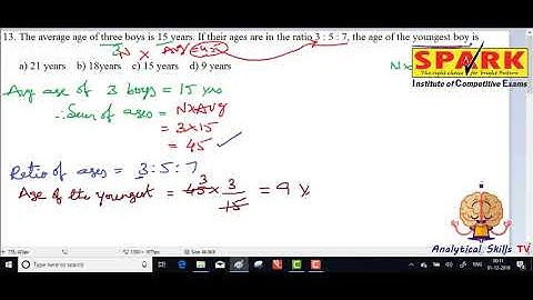 Averages || Question 13 || spark institute || easy analytical skills || Descriptive || Krishna sir||
