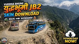 Yuddha Bhumi JB2 Skin Livery From Download Bussid | Nepali Bus Skin | Rolpa to Kathmandu | JB2 MOD  screenshot 1