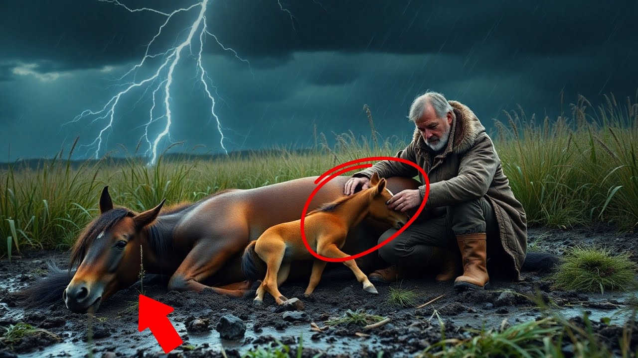 Ein Mann hilft einer Mustang-Stute bei der Geburt – Minuten später geschieht etwas Unglaubliches