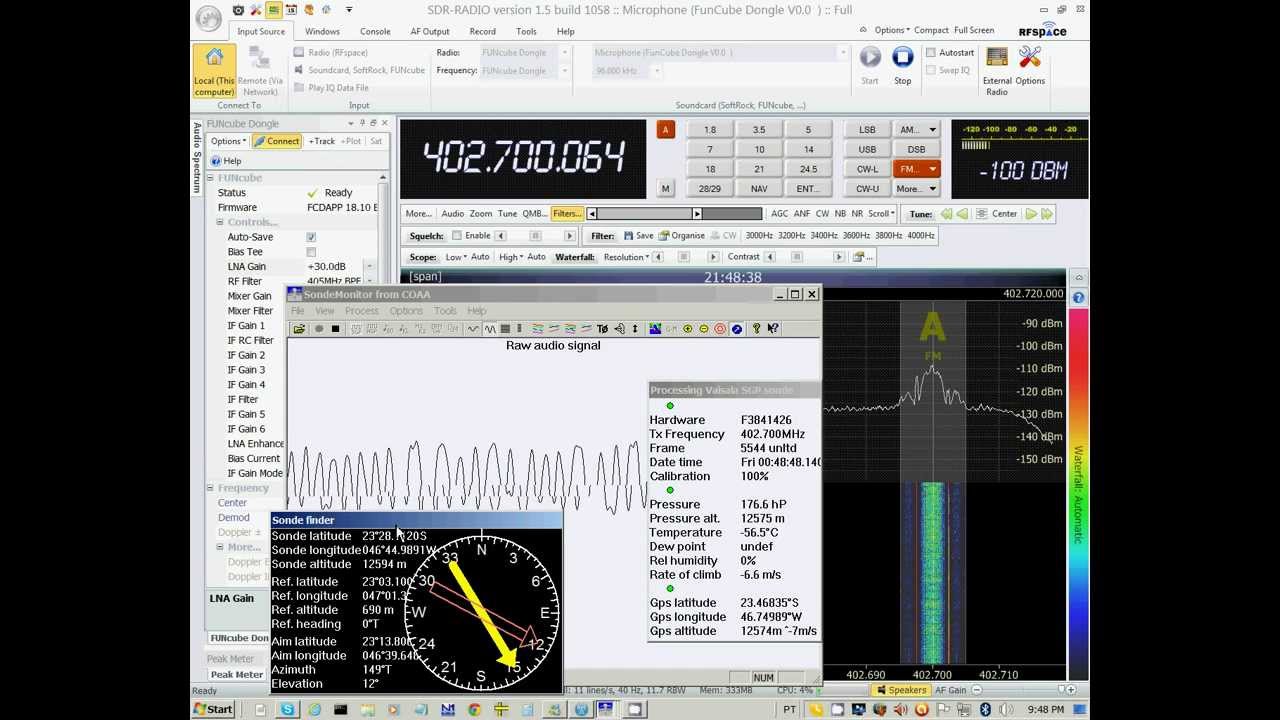 Funcube Dongle and Sondemonitor
