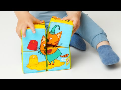 Игрушка мягкие кубики «Три Кота» Собери Компота Мякиши