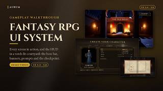Aurum: A Complete Fantasy RPG UI for UE5 - Menus, HUD, World Map, Save Slots