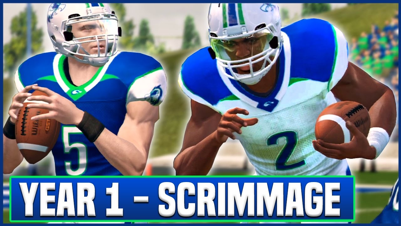 TEAM DEBUT! PRESEASON SCRIMMAGE NCAA Football 14 Teambuilder Dynasty