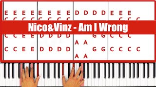 Am I Wrong Nico & Vinz Piano Tutorial Easy screenshot 1