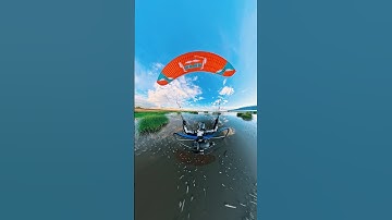 Utah Lake powered paragliding Paramotor flight - fall weather