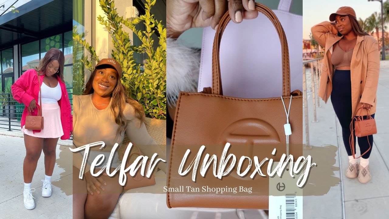 UNBOXING & REVIEW TELFAR SMALL TAN SHOPPING BAG| RAINBOW SALE | LEMOMLIFE™