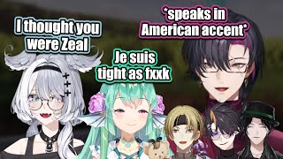 Zali Gets Asked To Do An American Accent 【Nijisanji En Zali/Elira/Finana/Luca/Zeal/Shu】