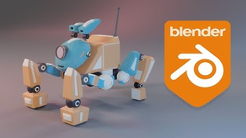 lowpoly robot in blender - timelapse - SAD CUBE