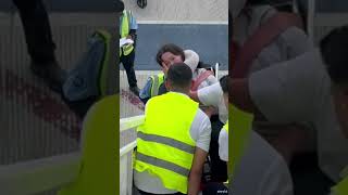 Disabled Woman Carried Down Flight Of Stairs From Plane #Shorts