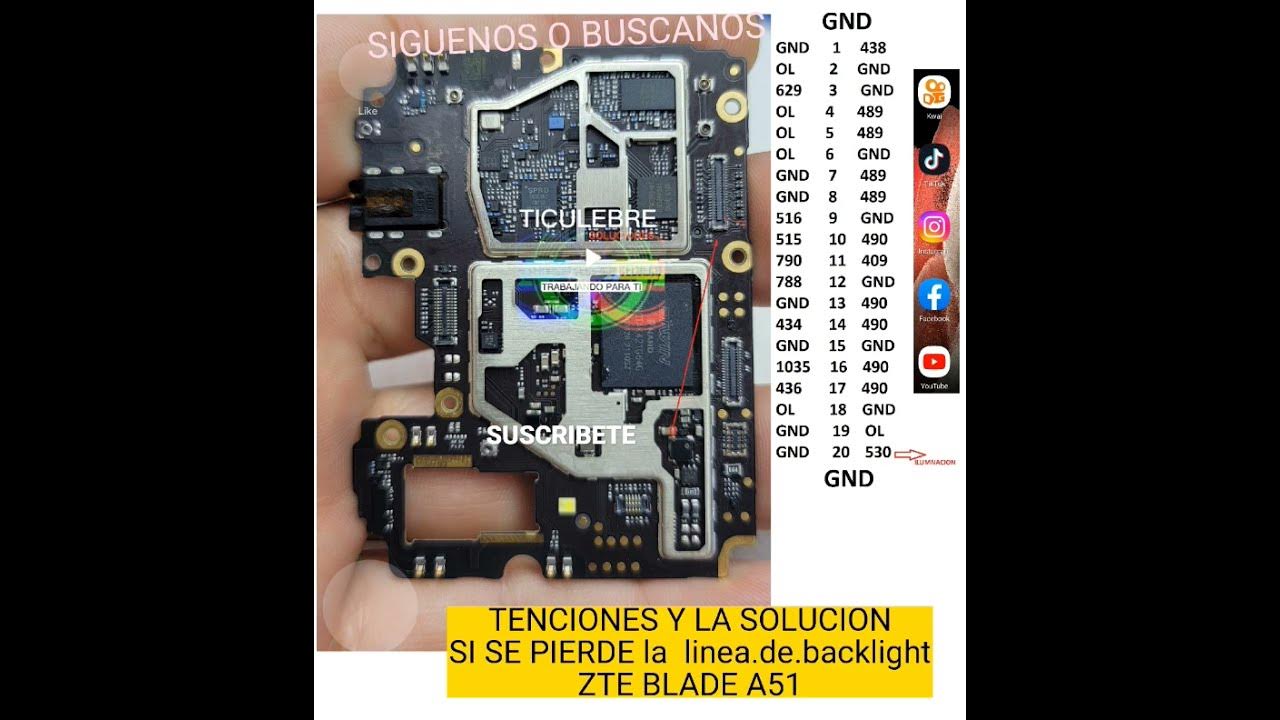 ZTE BLADE A51 linea.de.backlight - YouTube