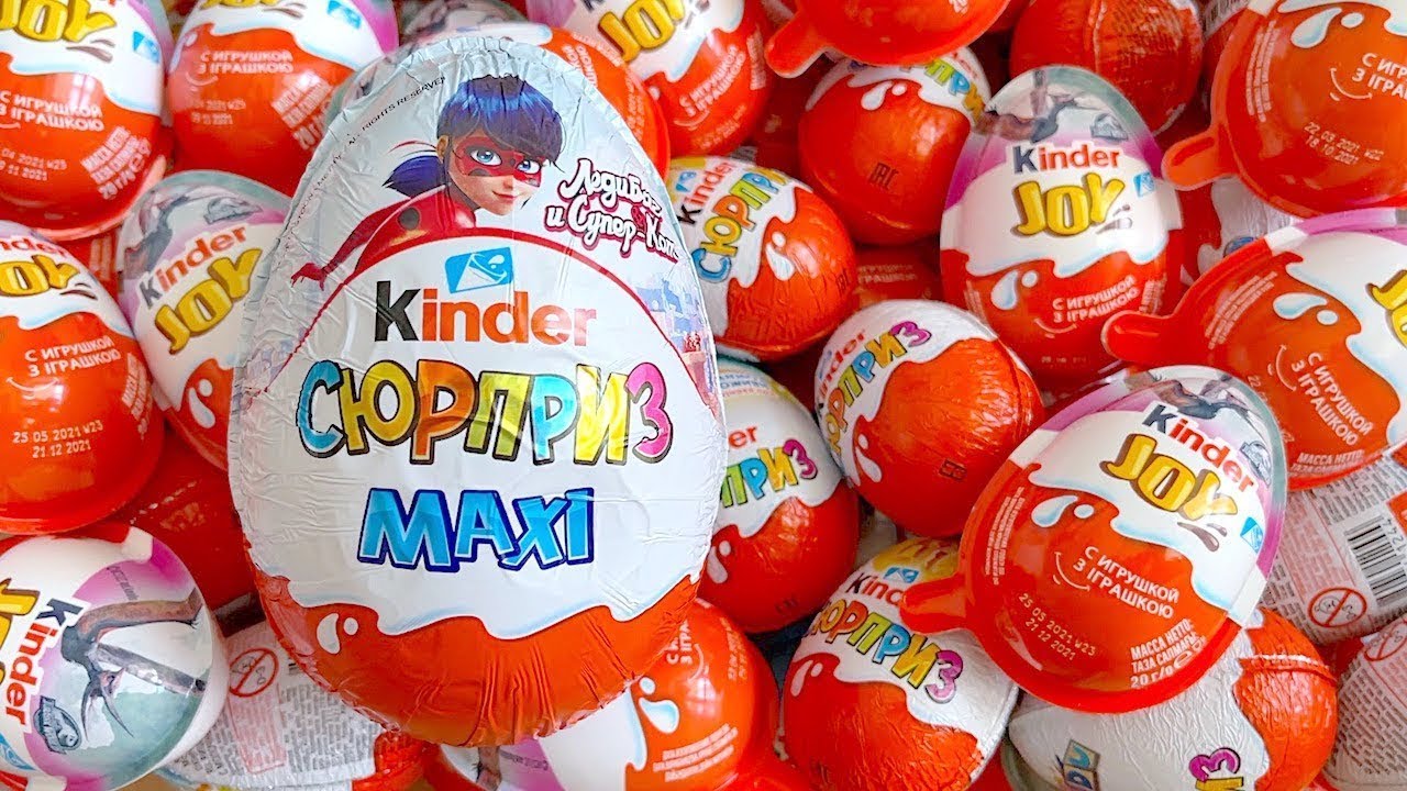 Some Lot's of Candie New! 956847M Yummy Kinder Joy Chocolate, Kinder Surprise Opening ASMR Lollipops