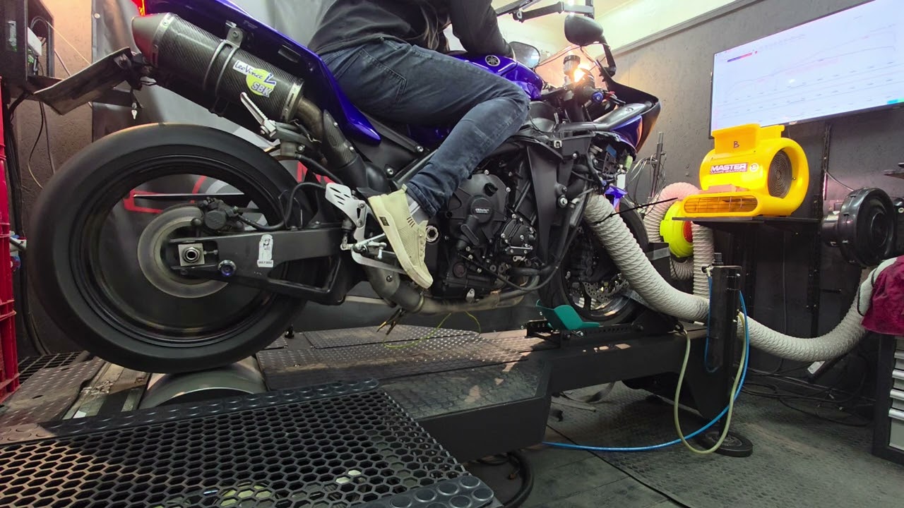 R1 big bang dyno / health check after electronic throttle system after repair