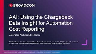 AAI v26 0 - Using the Chargeback Data Insight for Automation Cost Reporting