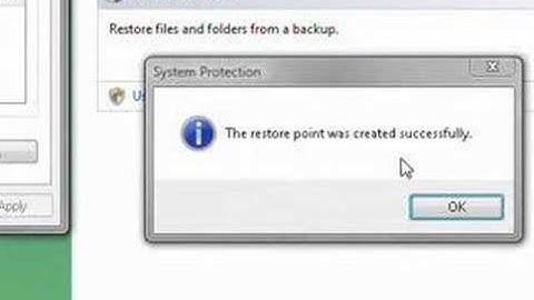 How to Create A System Restore Point