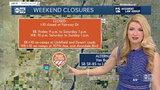 Weekend construction: 5 Valley freeways to be closed or restricted
