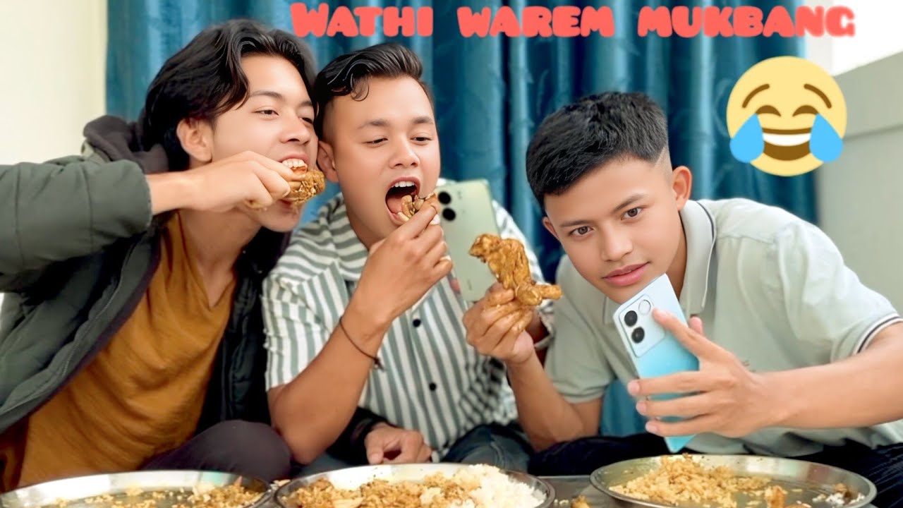 Wathi warem mukbang😅||@ThoinaoThokchom @PunshibaVlog @JustinWangkhem