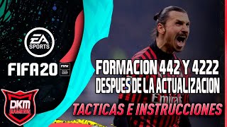 ?FIFA 20 ULTIMATE TEAM: FORMACIÓN 442 Y 422  ACTUALIZACIÓN TÁCTICAS INSTRUCCIONES☑️