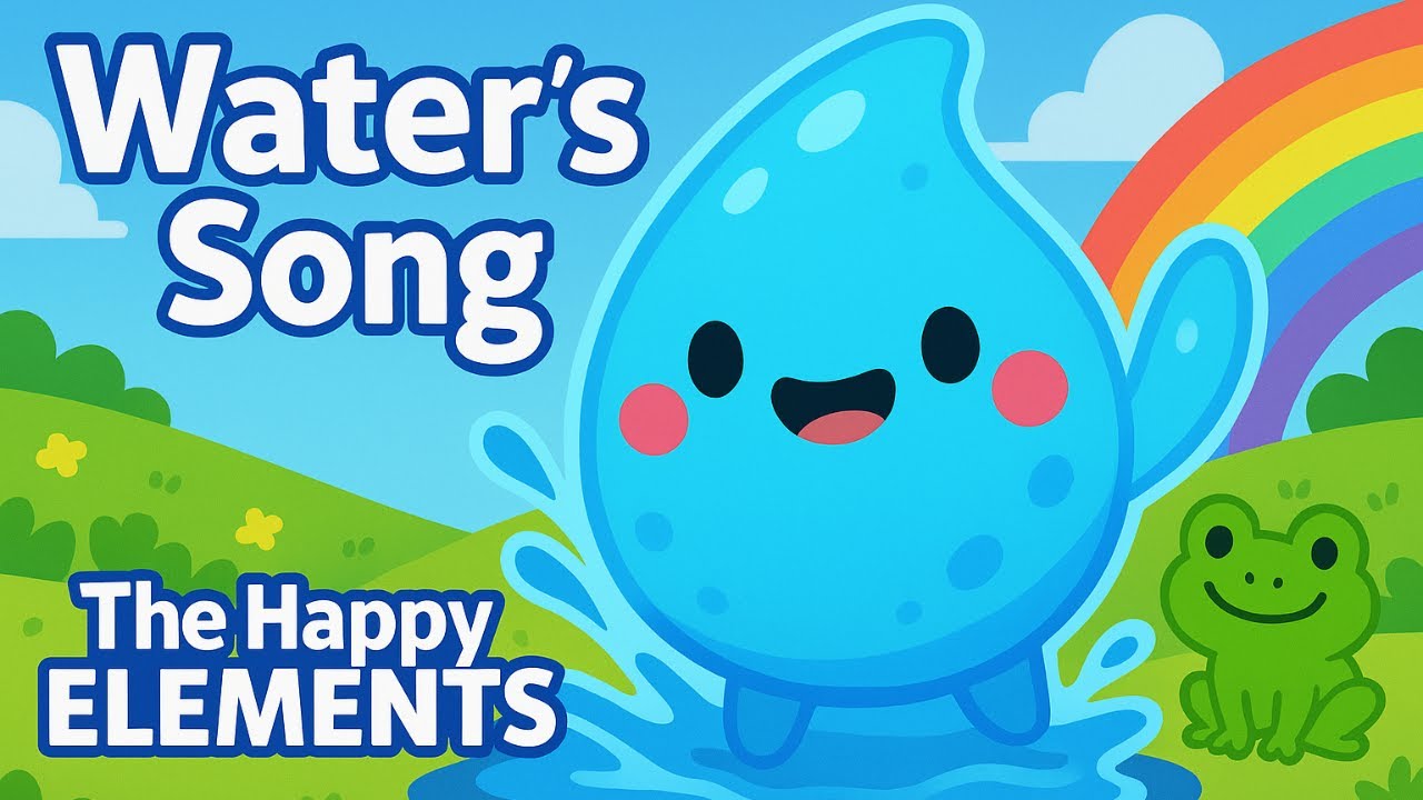 Water’s Song 💧 | Splishy Splashy Fun! | The Happy Elements – Kids Learning Song