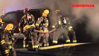 The Sub Commercial Structure Fire 4K Video Night Operations December 26, 2015