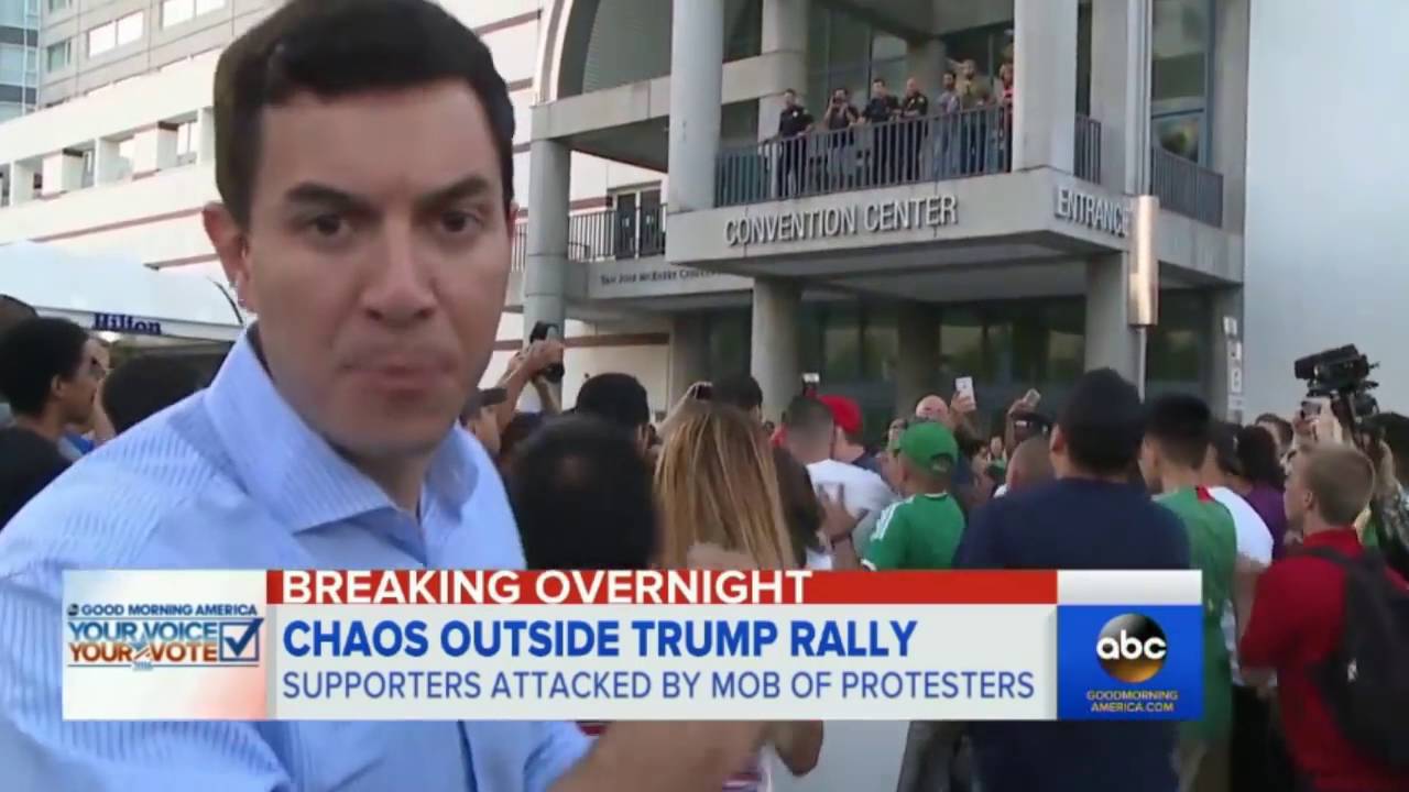 Video of San Jose race riots from Trump rally