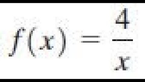 Find the inverse of f(x) = 4/x and check it
