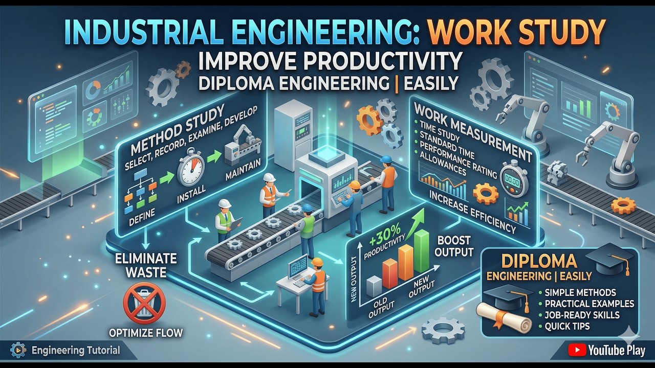 Industrial Engineering Work Study | Improve Productivity Easily - YouTube