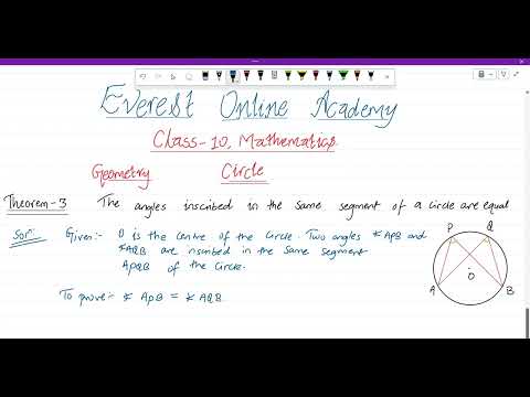 Circle Theorem 3 in Nepali | Angles Inscribed on the Same Segment of a Circle Have the Same Angle