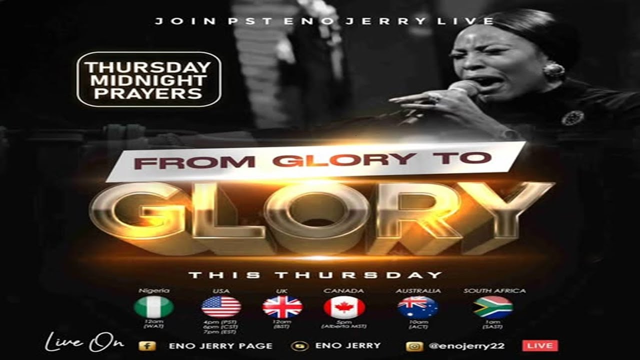 THURSDAY MIDNIGHT PRAYER || FROM GLORY TO GLORY || 29/JAN/26