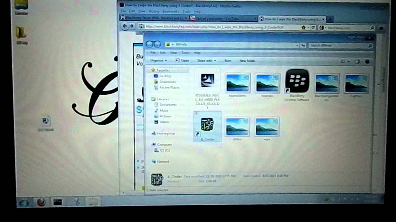 Blackberry Storm 9500 , blinking red lights YouTube
