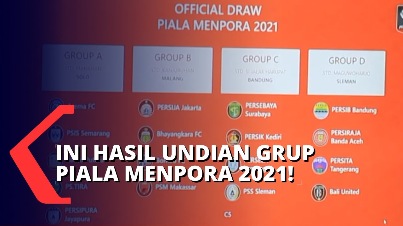 Pengundian Grup Piala Menpora 2021 Grup B Jadi Sorotan Youtube