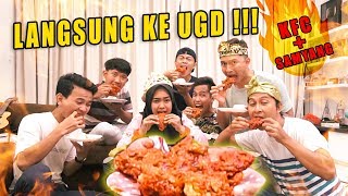 CHALLENGE AYAM KFC PAKE SAOS SAMYANG !! Sampai Pingsan...