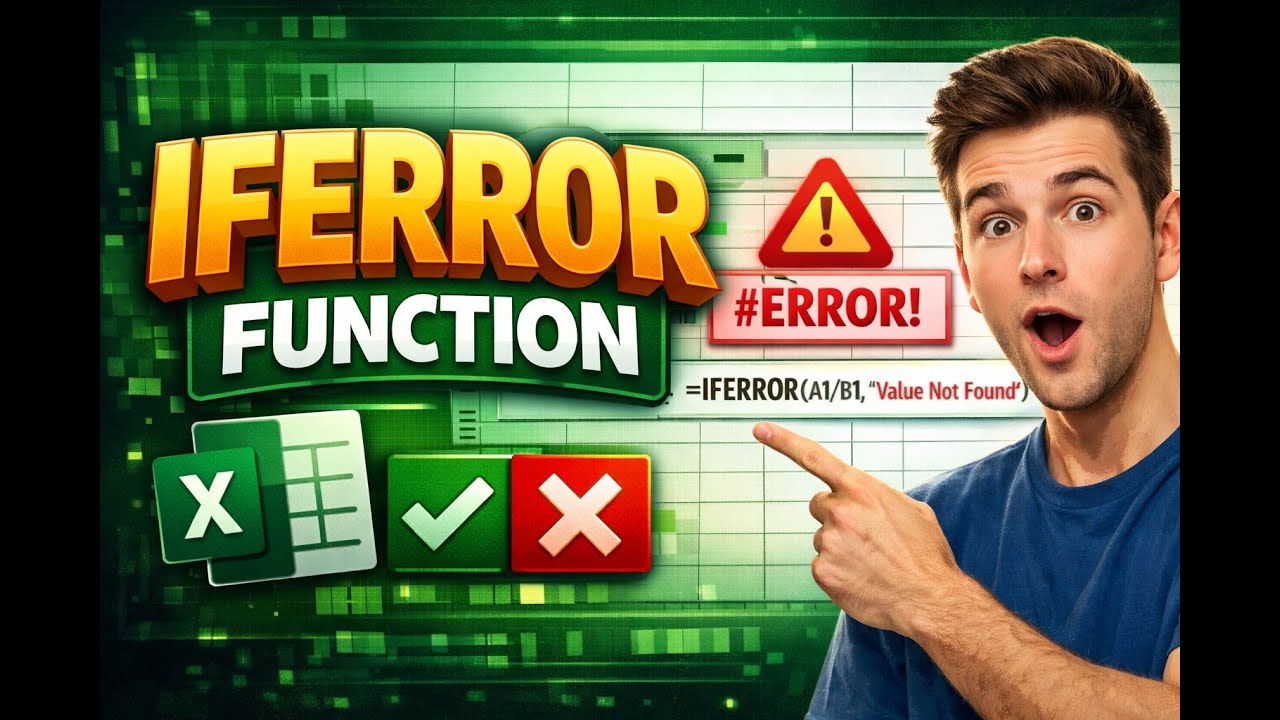 F Error How to Use IFERROR Function in Excel - YouTube