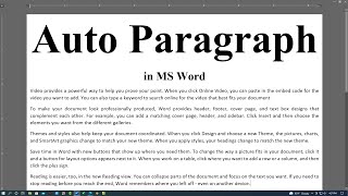 Auto Paragraph in MS Word Bangla Tutorial screenshot 5