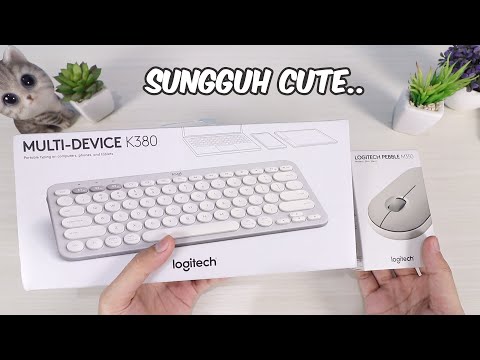 Unboxing Logitech K380 & M350!! Keyboard & Mouse Wireless yang Lucu!!