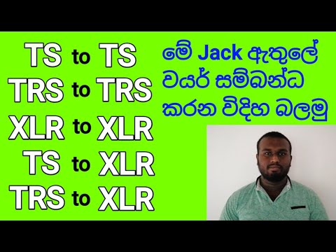 TS,TRS & XLR Jacks Connect With Wire - Sinhala