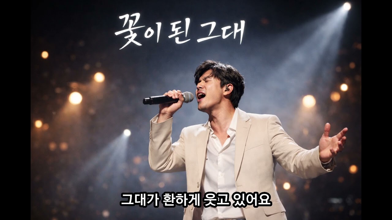 꽃이 된 그대 | 감성 라이브 무대 | 남자 싱글 보컬 (AI음악)