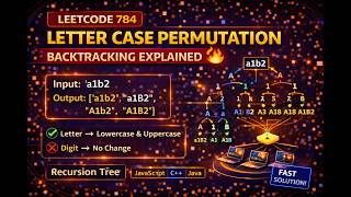 LeetCode 784 | Letter Case Permutation 🔥 Backtracking Explained