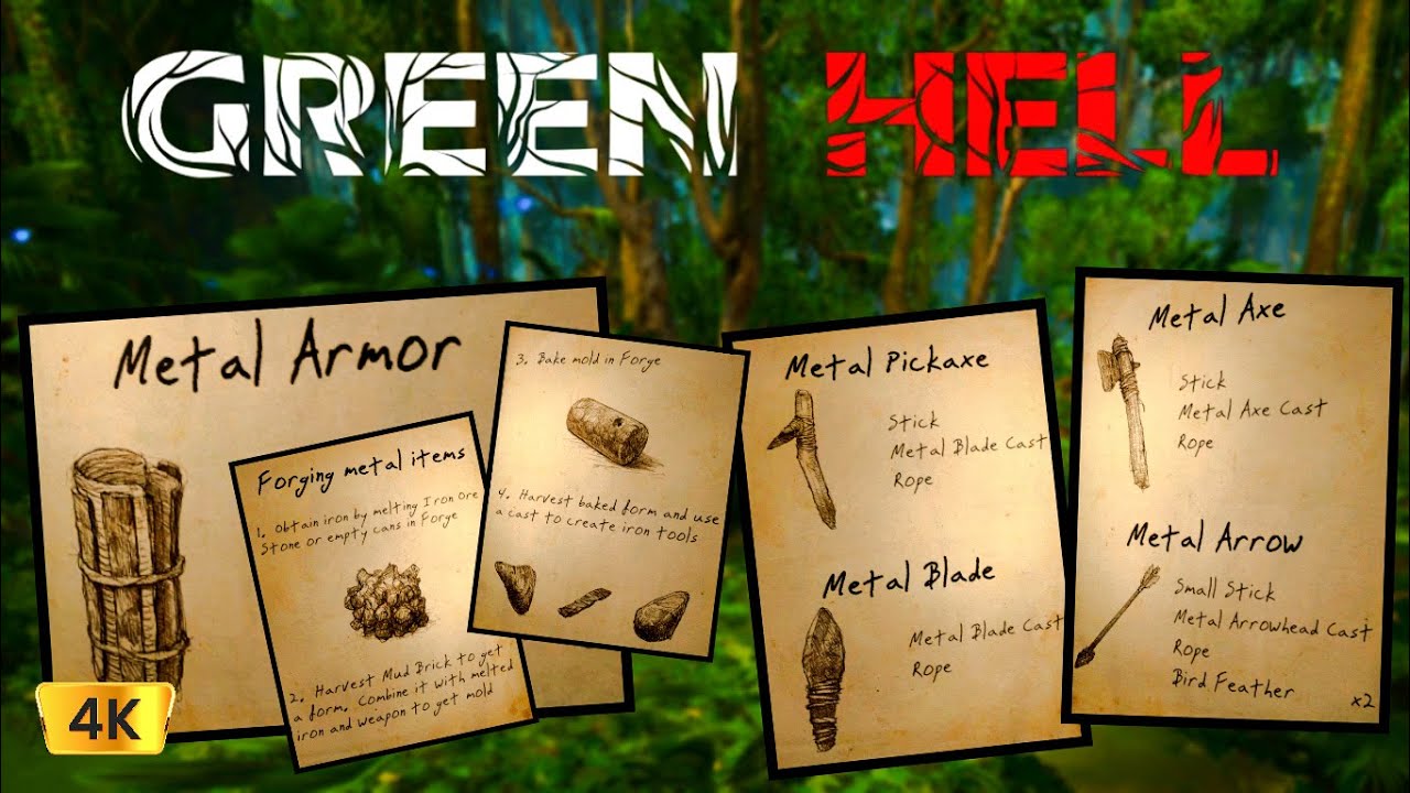 Green Hell Iron Smelting Armor & Tools Use The How to craft